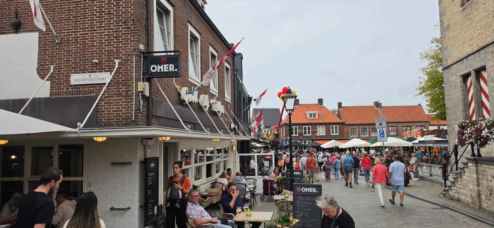De hoek van de zaak aan de Meerminnestraat